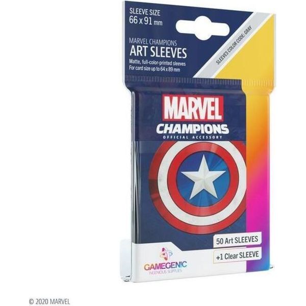 Maniche Marvel Champions Art Capitan Marvel 50+1 Formato Standard-image
