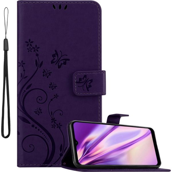 Cadorabo Cover Per Motorola Moto G10 / G30 Cover Protettiva In Viola Cover Protettiva Cover Per Cellulare Case Case Fiori Fiore-image