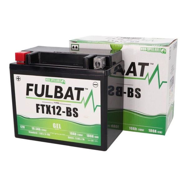 Batteria Fulbat Ful Gel - FTX12-BS / YTX12-BS (Gel, Senza Manutenzione)-image