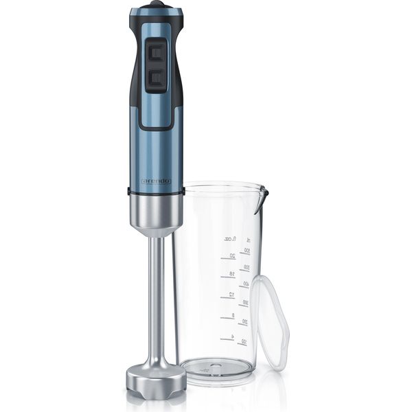 Arendo Frullatore A Mano In Acciaio Inox 1000 Watt - Lama A Quattro Lame - Frullatore A Mano - Frullatore A Mano - Brocca Per Frullare - Regolazione Continua Della Velocità - Pulsante Turbo - Piede Del Frullatore Rimovibile - Brocca Di Misurazione Inclusa-image