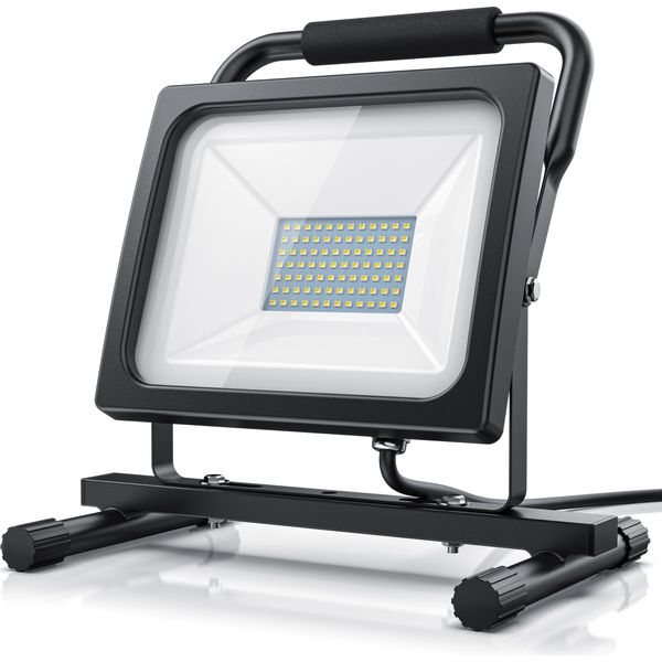 Faretto Da Cantiere Brandson 60W Led - Proiettore Da Cantiere - Luce Da Lavoro-image