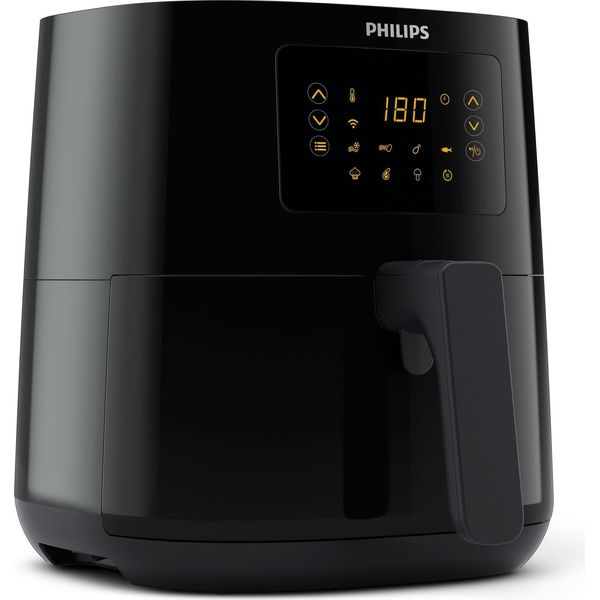 Philips Airfryer Essential, Friggitrice Ad Aria Calda, Controllo Tramite App, 0,8 Kg, Touchscreen, Nero (HD9255/90)-image