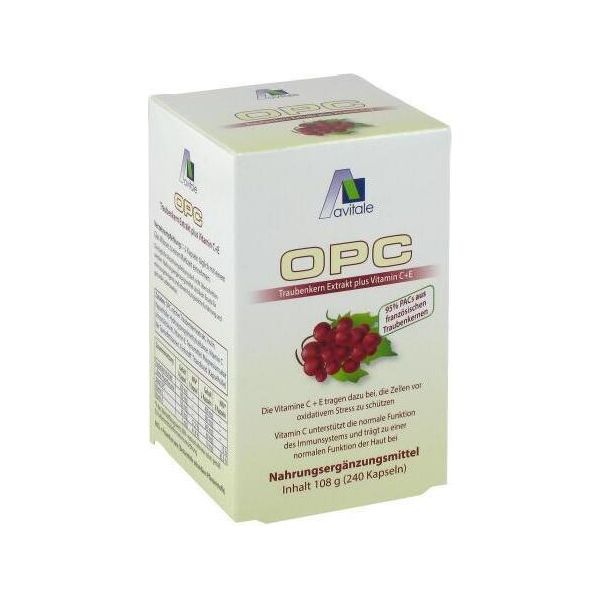 Avitale Opc Estratto Di Semi D'uva Più Vitamina C+E In Capsule, 240 Capsule-image