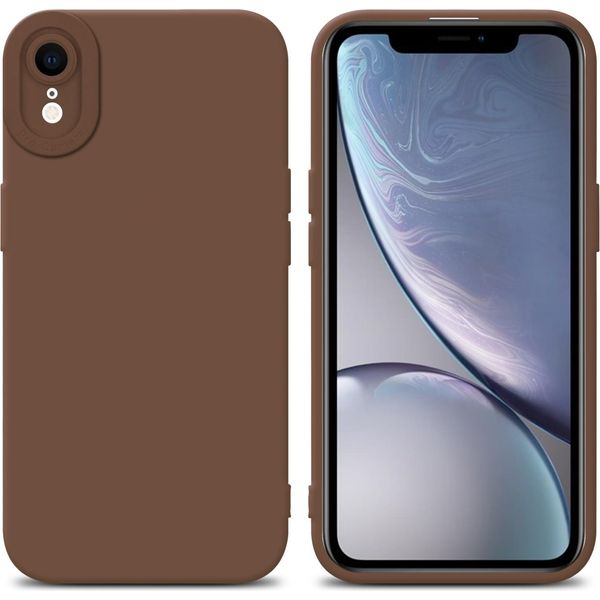 Custodia Cadorabo Per Apple Iphone Xr Custodia Protettiva In Tpu Marrone Custodia In Silicone Custodia Per Telefono Cellulare-image