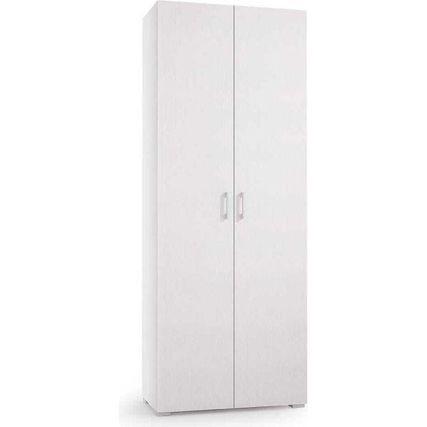 Mobile Multiuso In Legno 72Cm 2 Ante Con Ripiani E Cassetto Bianco-image