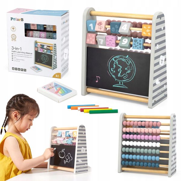 Viga Toys - Viga Polarb Lavagna Bifacciale 3In1 Con Contatore-image