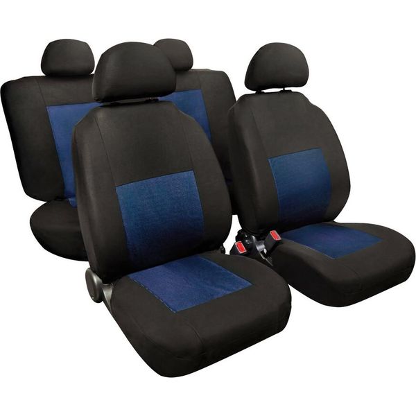 Set Di Coprisedili Universali Lampa Sport Blu E Neri Per Sedili Standard-image