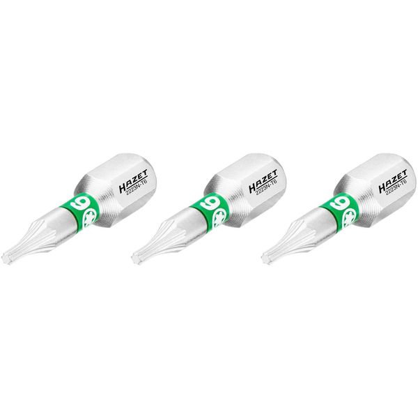 Punta Hazet 2223N-T6/3, Esagono Pieno 6,3 (1/4 Di Pollice), Profilo Torx Interno, T6, Numero Di Utensili: 3-image