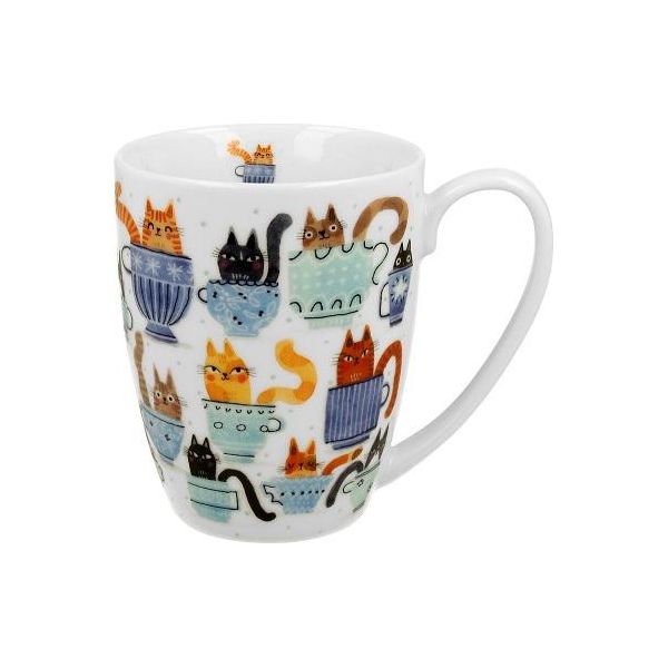 Duo Animals Classic Mug 360 Ml Cat's World - Tazza Da Tè Per Gatti In Porcellana Bone China-image