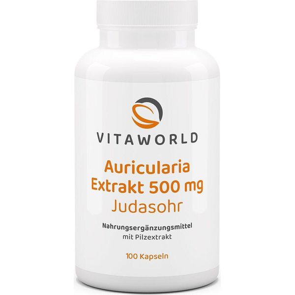 Vitaworld Estratto Di Auricularia 500 Mg | 100 Capsule | Standardizzato Al 50 % Di Polisaccaridi | Vegano-image