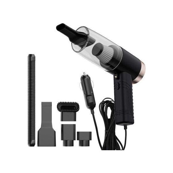Aspirapolvere Manuale, Aspirapolvere Per Auto, Potente Aspirapolvere, Mini Aspirapolvere Portatile 3In1 - Pistoover-image
