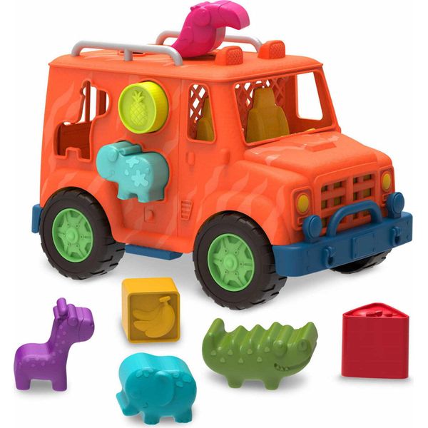 B.Toys Wonder Wheels Safari Truck - Sorter - Safari Shape Sorter Truck-image