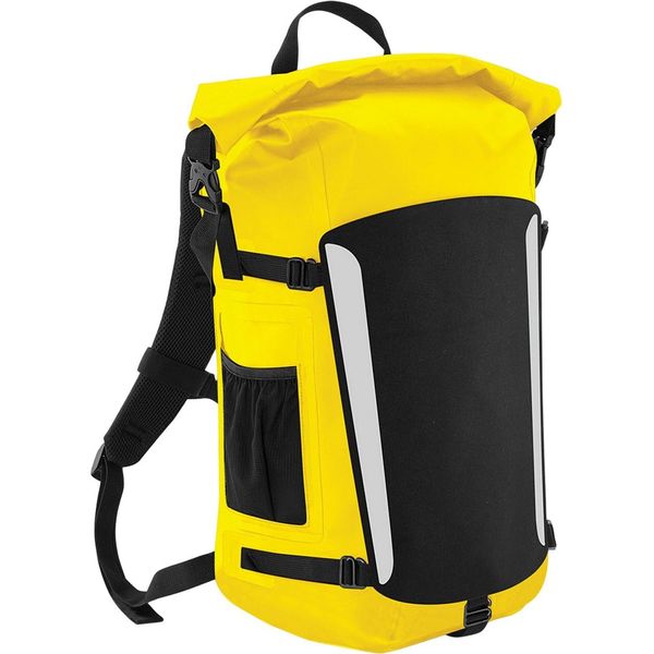 Quadra - Zaino "Slx"", Impermeabile, 25L RW10310 (Taglia Unica) (Nero/Giallo)"-image