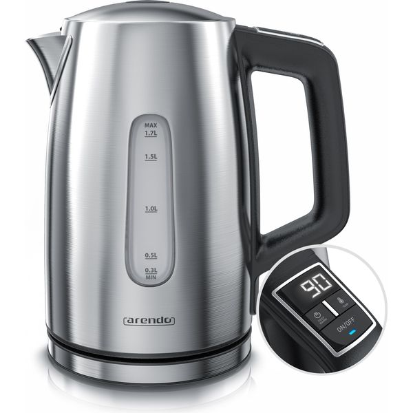 Bollitore Arendo, 1,7 L, 2200 W, Acciaio Inox, Con Impostazione Della Temperatura 35°C - 100°C E Funzione Di Mantenimento In Caldo-image