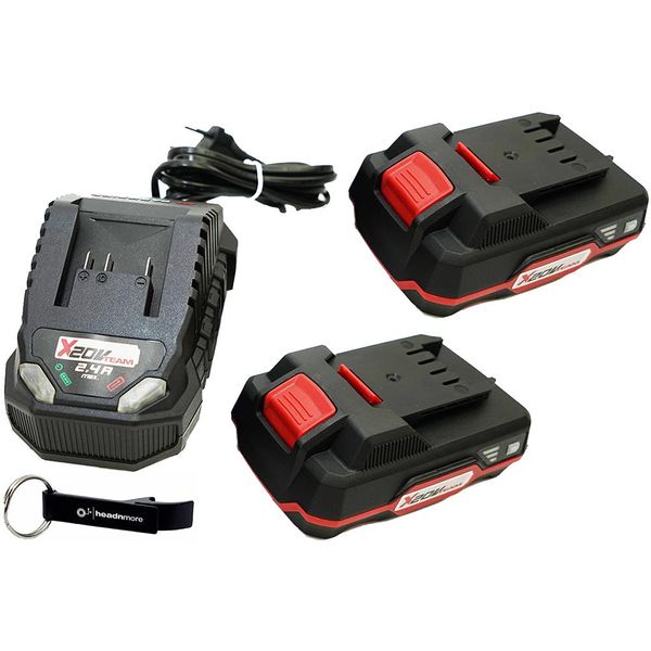 Set Batteria Parkside® 20 V 2 Ah / Incl. 2 Batterie (2 Ah) E Caricabatteria (2,4 A)-image