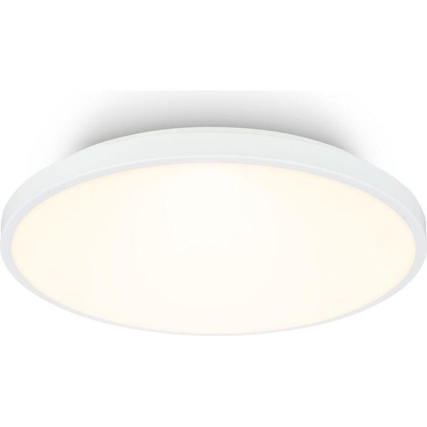 Briloner Competo Lampada Da Soffitto A Led, Paralume Decorativo, Luce Bianca Calda, Bianco, Ø33 X 6 Cm-image