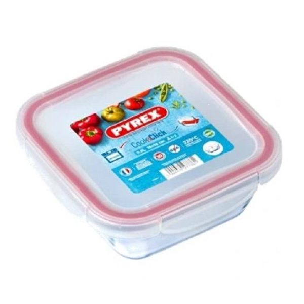 Pyrex Cook&Click 0,8 L Contenitore In Vetro Termoresistente Ed Ermetico Con Chiusura Ermetica-image