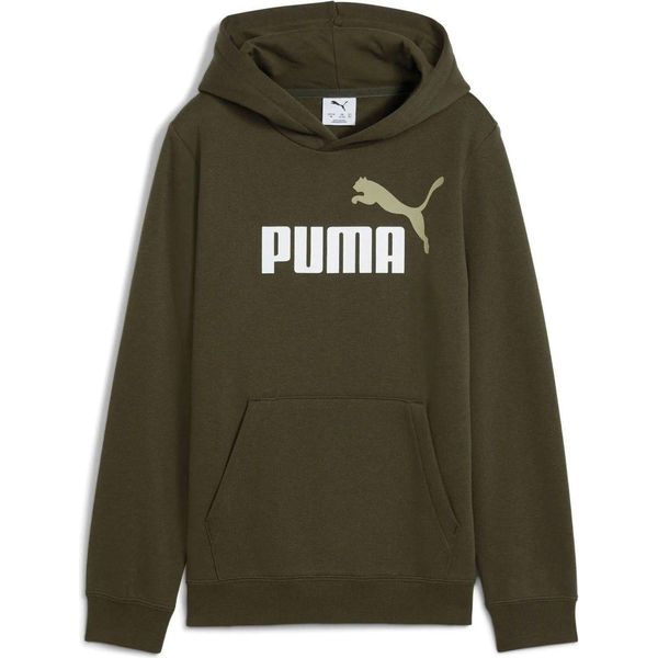 Puma Ess 2 Color No. 1 Logo Felpa Con Cappuccio Fl B - Verde, Taglia:140-image