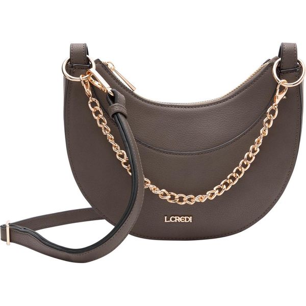 L.Credi Borsa A Tracolla Borsetta Paulette Crossbody Bag Dark Taupe Grigio Talpa-image