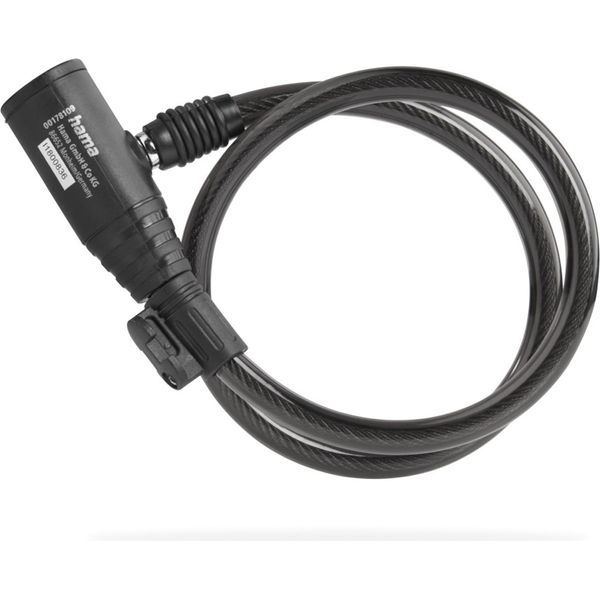 Hama 00178137, Serratura A Cavo, Nero, Plastica, Acciaio, Chiave, 650 Mm-image