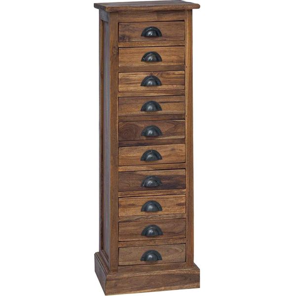 Syfax™ Cassettiera Marrone 35 X 30 X 110 Cm Legno Di Teak Solido-image