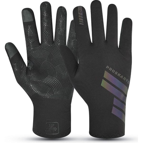 Guanti Sportivi Antiscivolo Proskary Taglia Xxs 7-9 Con Riflettore Nero-image