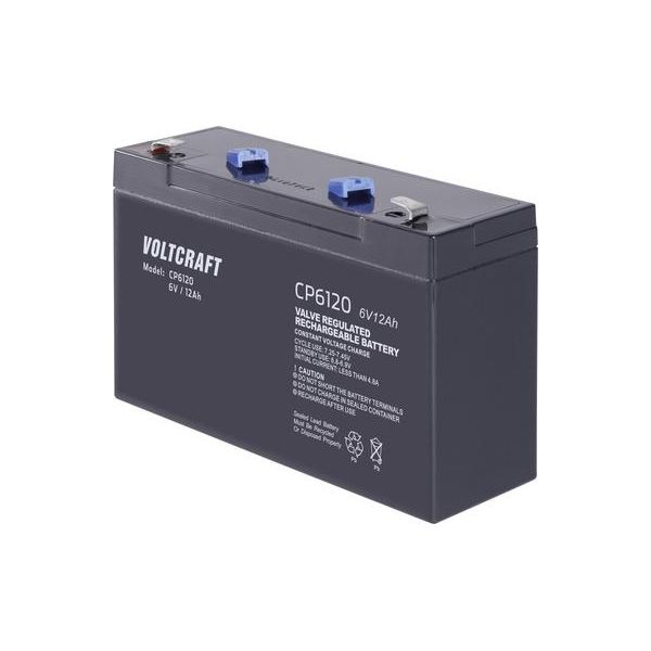 Voltcraft Ce6V/12Ah VC-12713950 Batteria Al Piombo 6 V 12 Ah Al Piombo (Agm) (L X A X P) 151 X 100 X 50 Mm Connettore Piatto 6,35 Mm-image