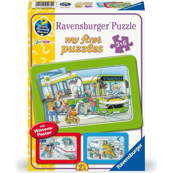 Ravensburger I Miei Primi Puzzle - Perché? Perché? Perché? In Viaggio Con L'autobus 3X6 Pezzi-image