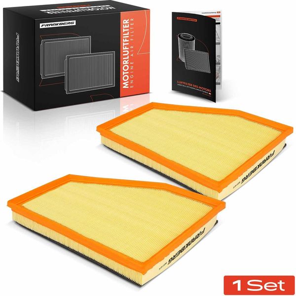 Frankberg 2X Elemento Filtrante Aria Per Bmw Serie 5 E60 E61 520D 535D Serie 6 E63 E64 635D Alpina B5-image