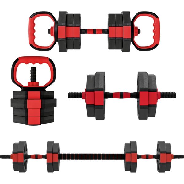 Set Di Manubri 4 In 1 Set Di Manubri Manubri Regolabili 15 Kg Per L'allenamento Della Forza A Casa,-image