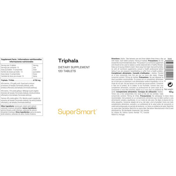 Supersmart Triphala Dietary Supplement - 120 Compresse-image