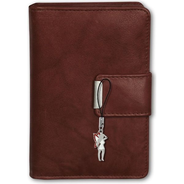 Money Maker Portafoglio Da Donna In Vera Pelle Con Protezione Rfid Marrone 9X3X13 OPJ701N-image