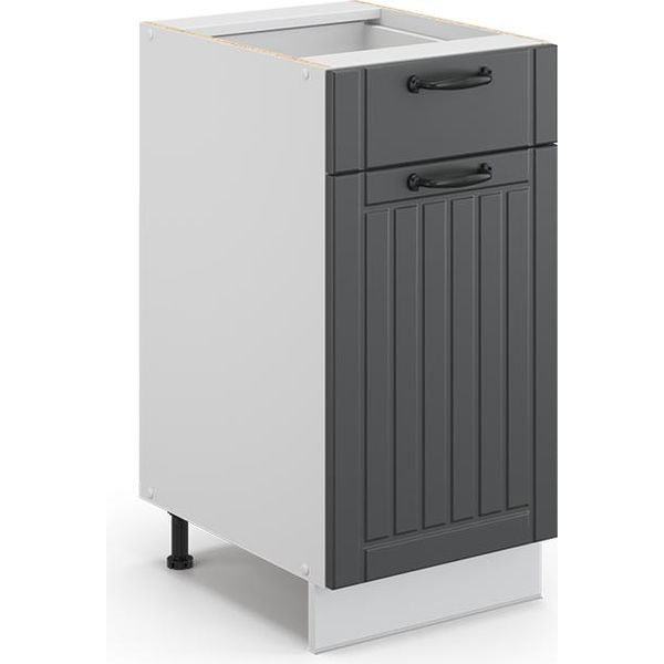 Vicco Mobiletto Base Per Cucina Fame-Line, 40 Cm Senza Piano Di Lavoro, Antracite/Bianco-image