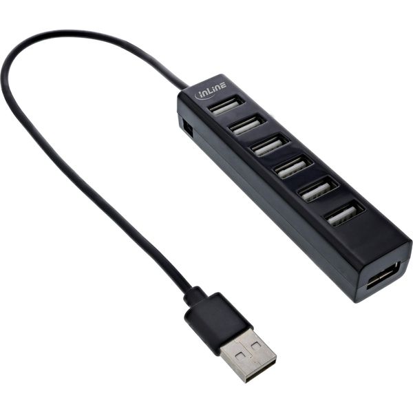 Inline® 33293D Hub Inline® Usb 2.0, 7 Porte, Nero, Con Cavo Usb Cc Da 1 M, Nero-image