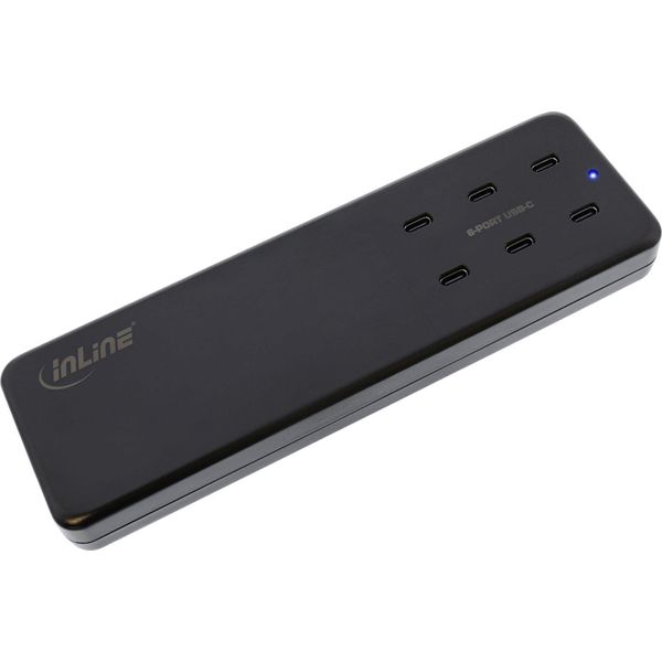 Inline® 31516I Alimentatore Multiplo Inline®, Caricatore Da 120 W, 6X Usb Tipo-C, Pd 3.0, Gan, Nero-image