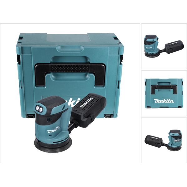 Makita DBO180ZJ Levigatrice Orbitale A Batteria 125Mm 18V + Set Makpac - Senza Batteria, Senza Caricabatteria-image