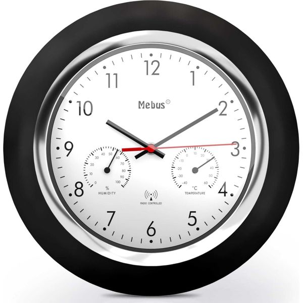 Mebus 19453 Orologio Da Parete Radiocomandato Con Termoigrometro-image