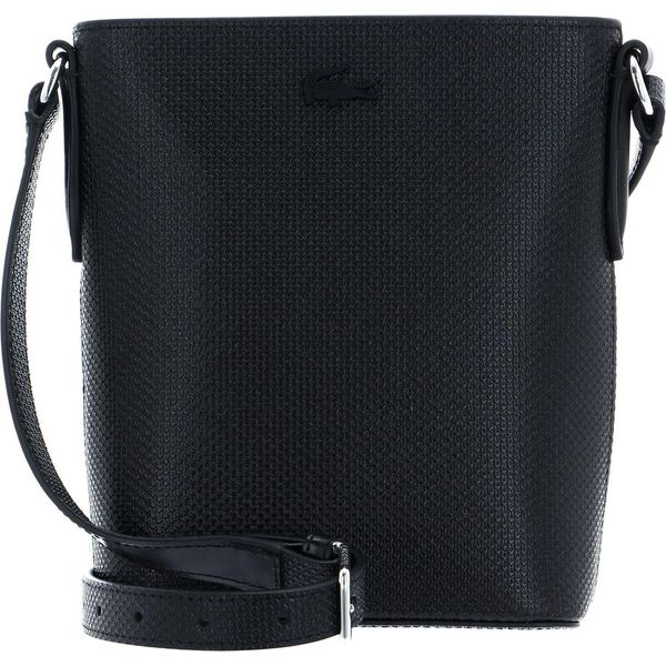 Lacoste Pelle Borsa A Tracolla Chantaco Classics Vertical Crossover Bag Noir Nero-image