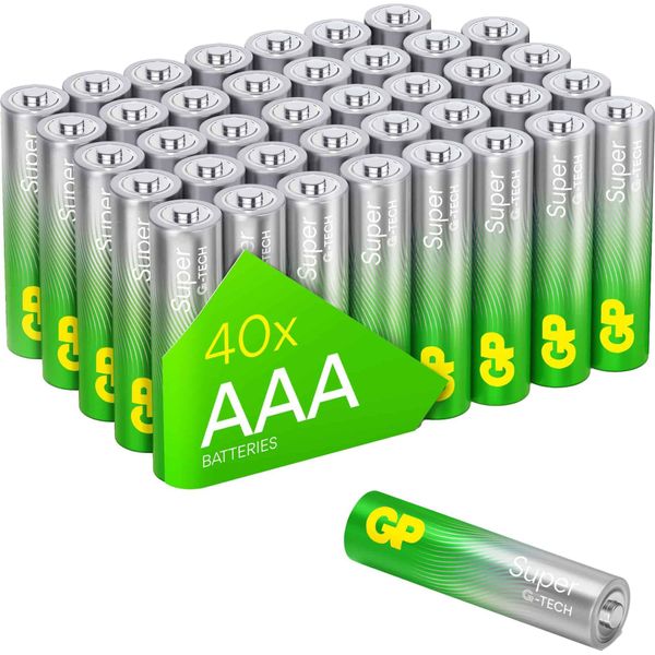 Gp Batteries Super Micro (Aaa)-Batterie Alkali-Mangan 1.5 V 40 St. (030E24AS40-2)-image
