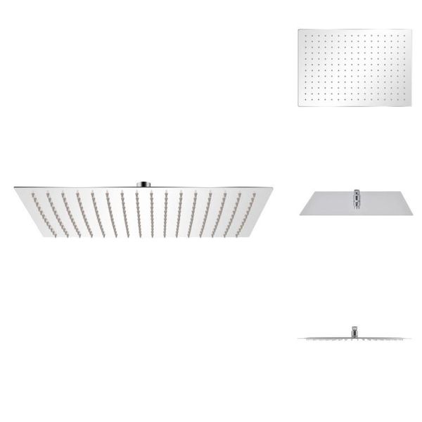 Vidaxl Soffione Doccia A Pioggia In Acciaio Inox 30X40 Cm Rettangolare - Soffioni Doccia-image