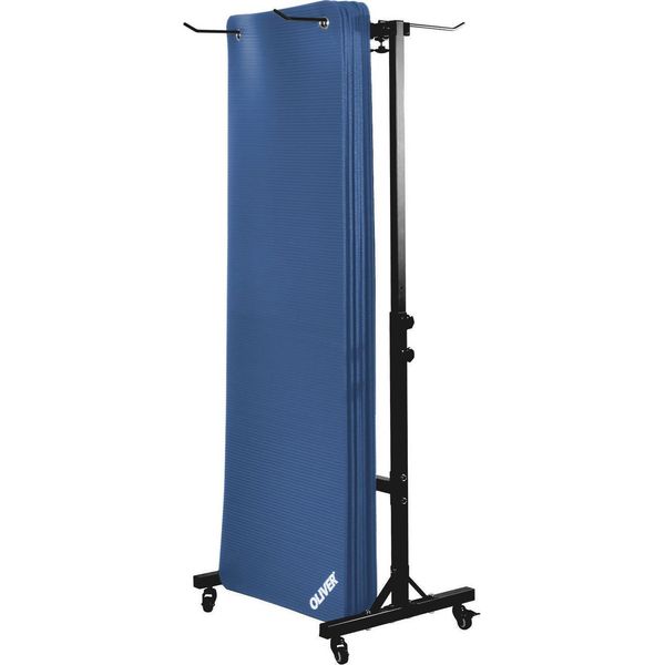 10X Tappeto Da Ginnastica Oliver Con Occhielli E Carrello 180 X 60 X 1 Cm - Blu-image