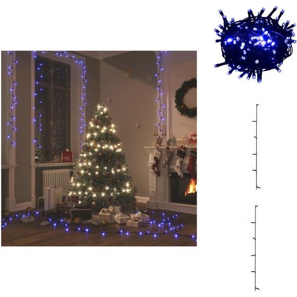 Vidaxl Luci Da Fata A Led Con 150 Led Blu 15 M In Pvc - Illuminazione Natalizia-image
