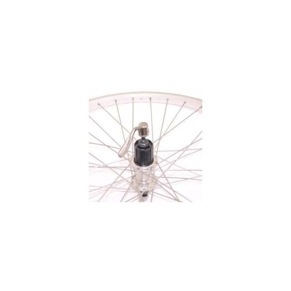 Ruota Posteriore Roland 26 X 1,75 Forcellini Cass 8V Cavalletto In Alluminio Argento-image