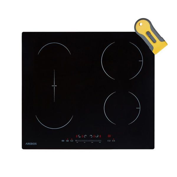 Piano Cottura A Induzione Arebos 59 Cm | 7200 W, 4 Zone, Flex, Booster & Sensor Touch-image