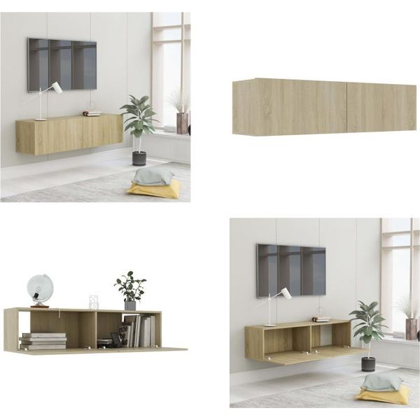 Mobile Tv Vidaxl Rovere Sonoma 120X30X30 Cm Materiale A Base Di Legno - Mobile Tv - Mobile Tv - Mobile Tv - Credenza-image