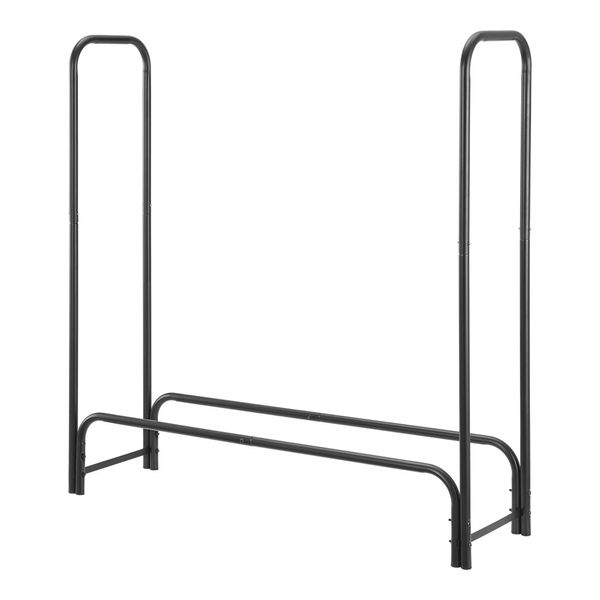 In And Outdoormatch Porta Legna In Metallo Paulo - Deposito Legna - 124 X 124 X 345 Cm - Nero - Acciaio-image