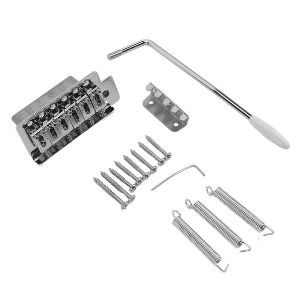 Ponte Tremolo Per Chitarra Elettrica, Metallo Retrò, Resistente All'usura, Sistema Tremolo A 6 Corde, Ponte Per Chitarra St, Argento-image