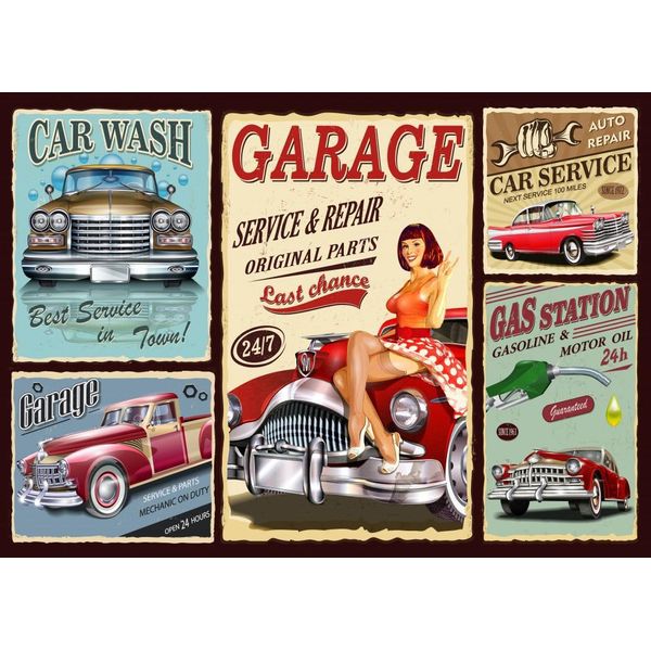 Grafika Puzzle Retro Car Service - 500 Pezzi Auto D'epoca-image