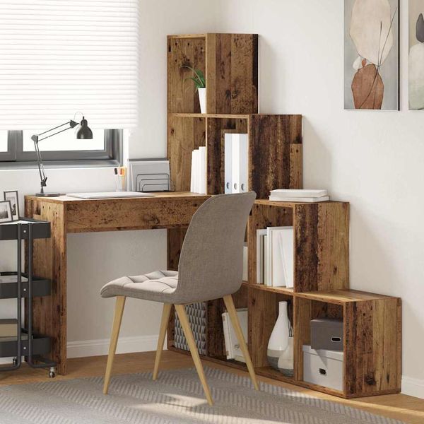 Maison Exclusive - Scrivania Ad Angolo Legno Vecchio 101,5 X 149,5 X 149,5 Cm-image