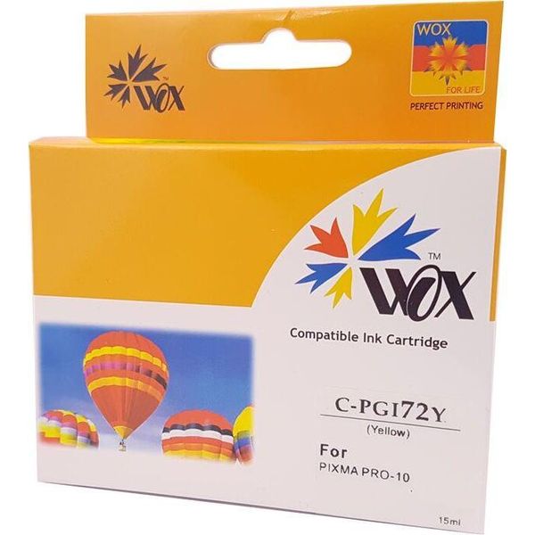Wox Cartuccia D'inchiostro Gialla Canon PGI72Y Di Ricambio 6406B001 PGI-72Y-image